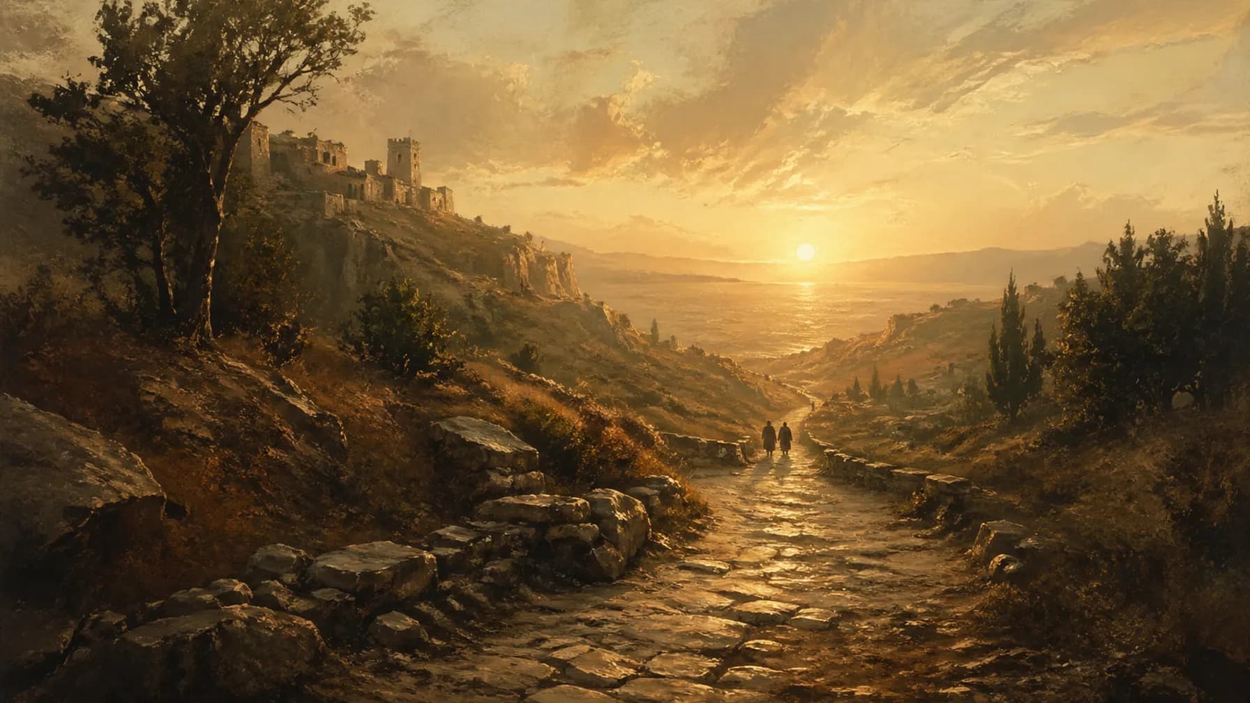 Sanctification, The Long Walk illustration for Protos Bible study guide