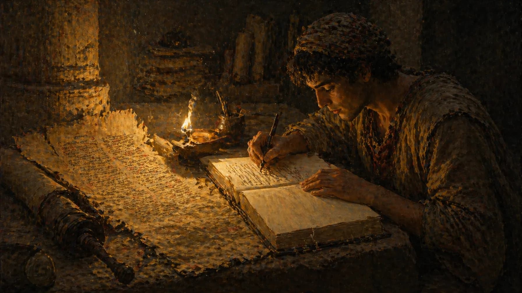 The Old in the New illustration for Protos Bible study guide