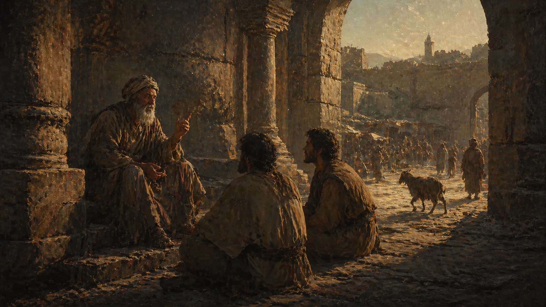 Wisdom and its edges illustration for Protos Bible study guide