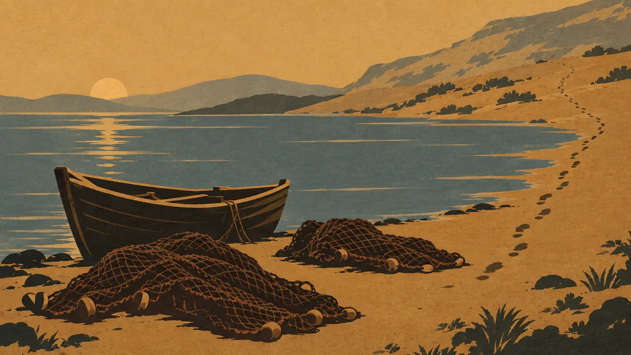 Following Jesus, an editorial illustration for the Teachings of Jesus course