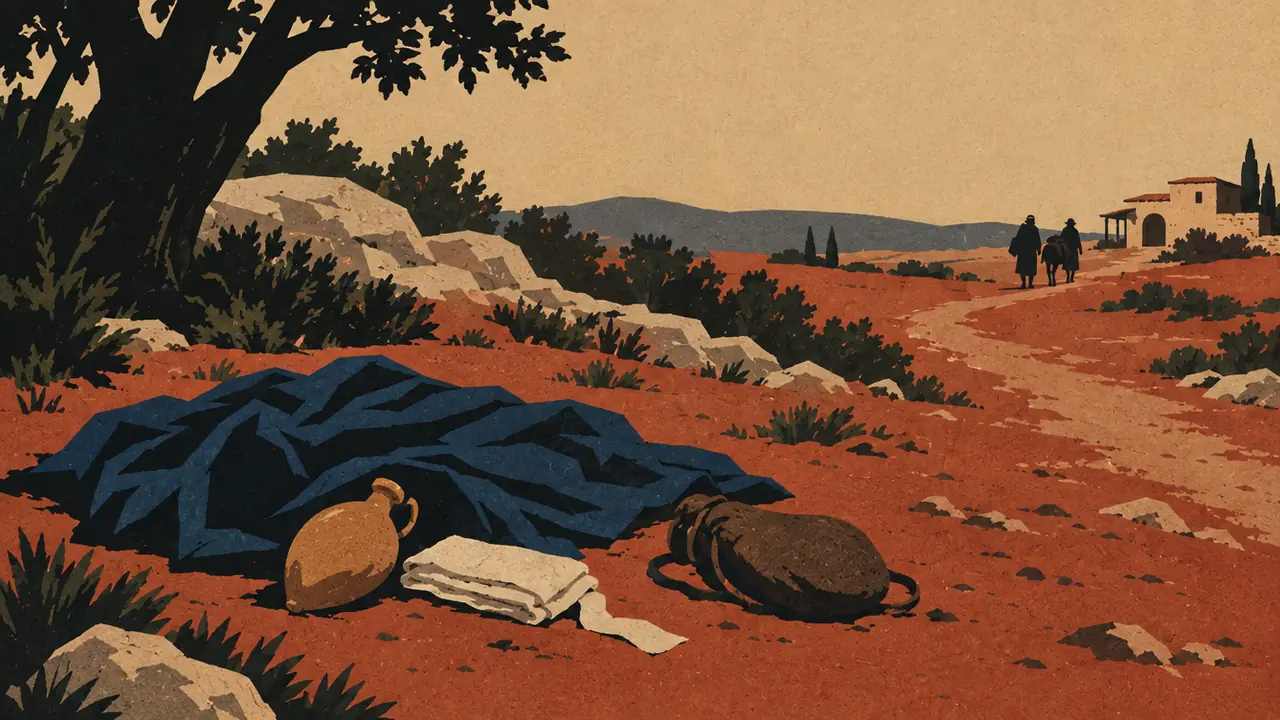 Love God and Your Neighbor, an editorial illustration for the Teachings of Jesus course